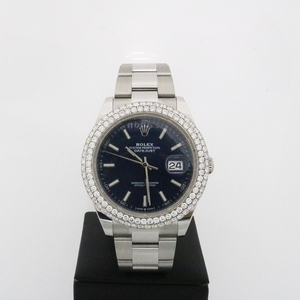 ROLEX DATEJUST II CUSTOM DIAMOND BEZEL