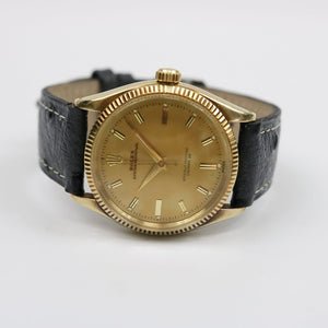 ROLEX OYSTER PERPETUAL 34MM  14KT YELLOW GOLD CASE