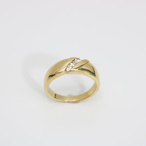 YELLOW GOLD MEN'S DIAMOND BAND