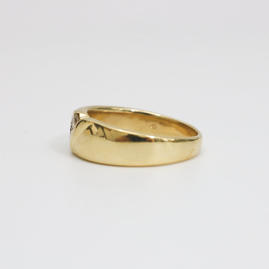 YELLOW GOLD MEN'S DIAMOND BAND