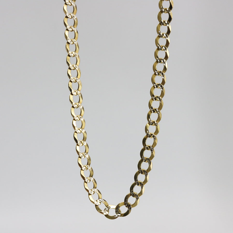 YELLOW GOLD CUBAN LINK NECKLACE