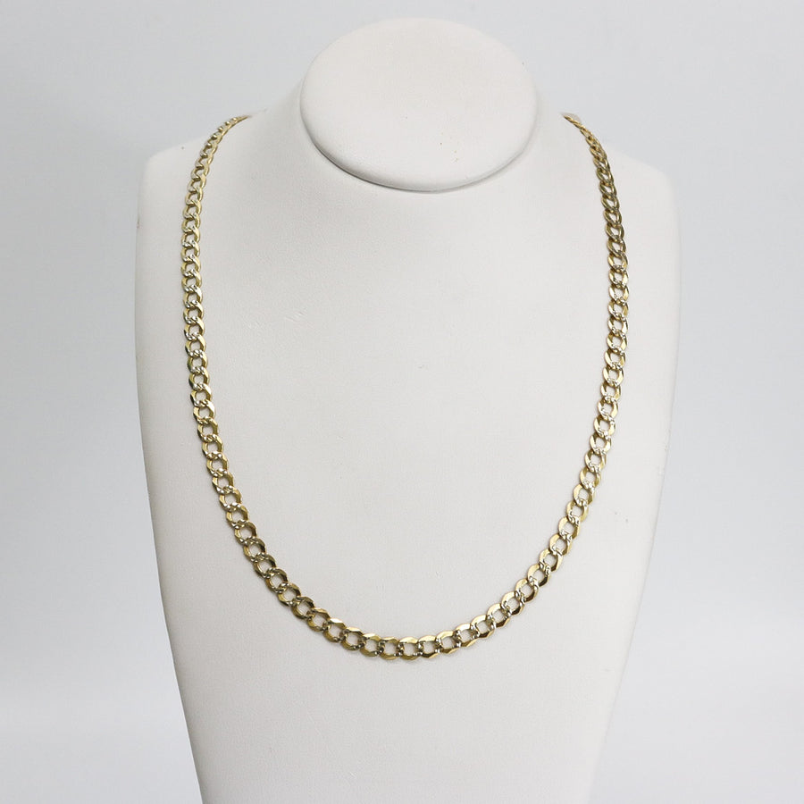 YELLOW GOLD CUBAN LINK NECKLACE