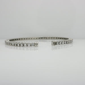 WHITE GOLD CUFF DIAMOND BRACELET