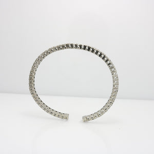 WHITE GOLD CUFF DIAMOND BRACELET