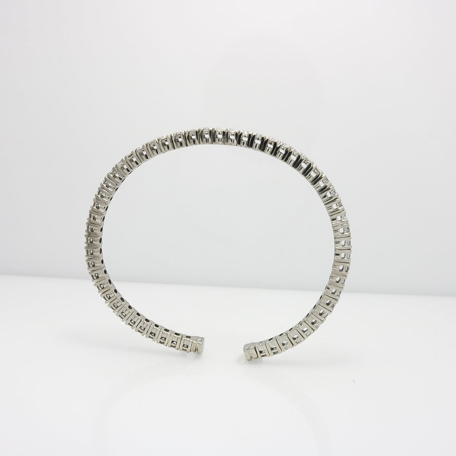 WHITE GOLD CUFF DIAMOND BRACELET