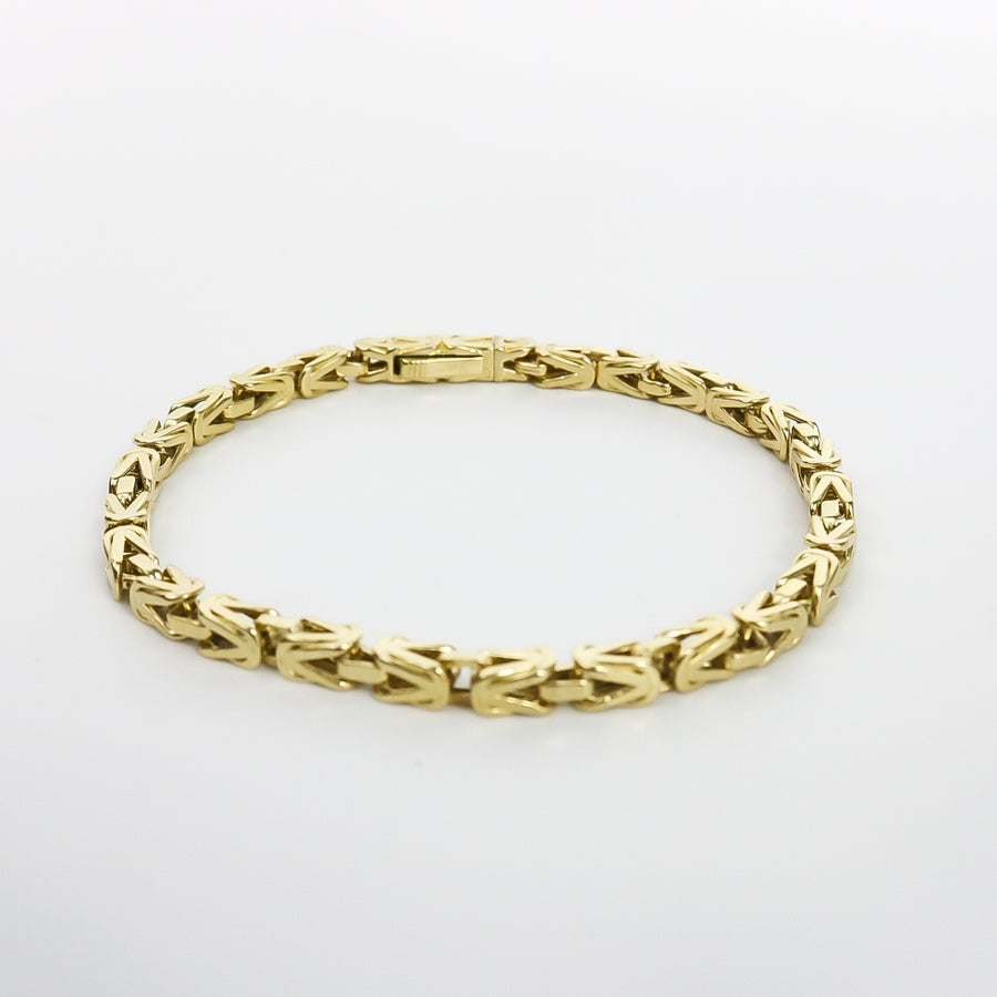 YELLOW GOLD BIZANTINE STYLE BRACELET