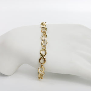 YELLOW GOLD LADY'S INFINITY BRACELET