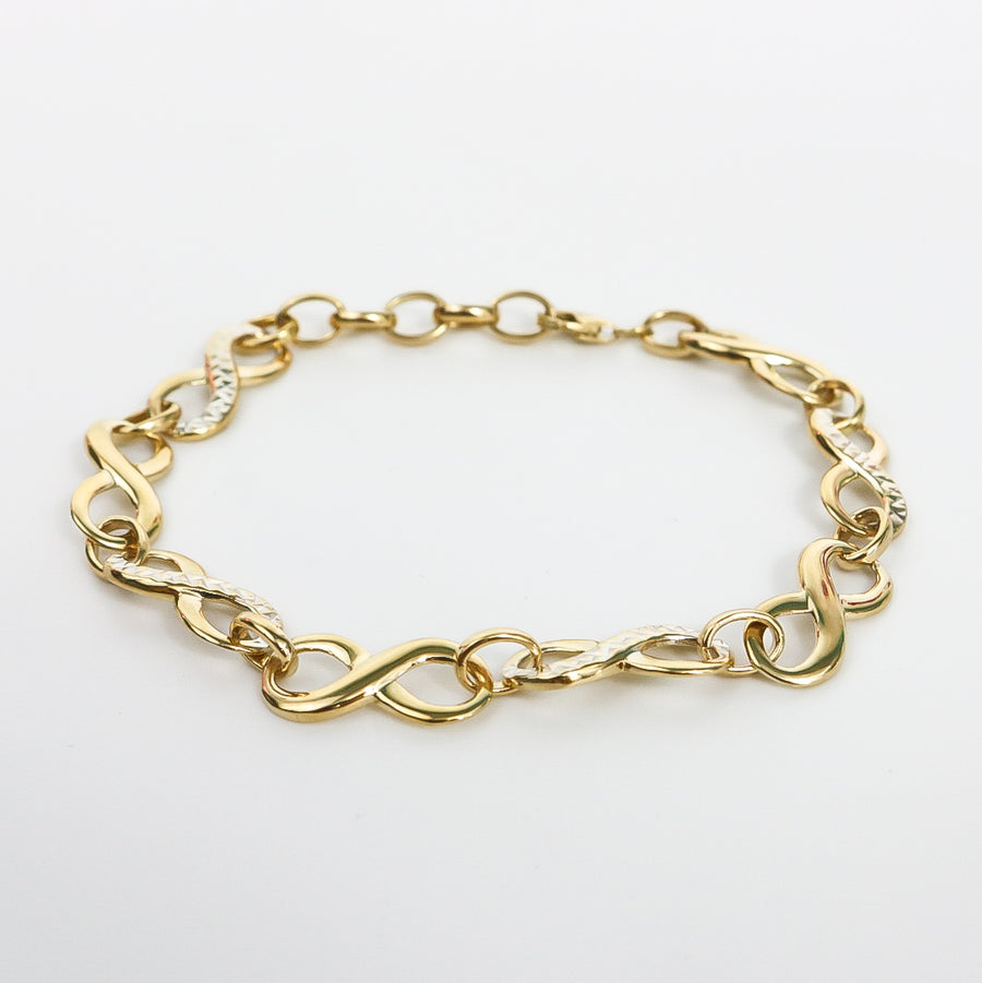 YELLOW GOLD LADY'S INFINITY BRACELET