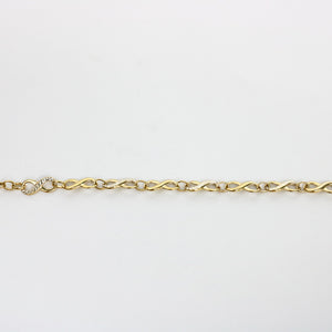 YELLOW GOLD LADY'S INFINITY BRACELET