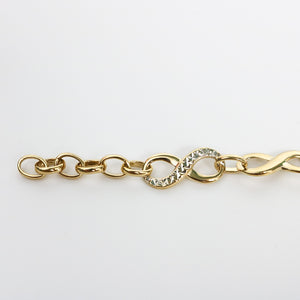 YELLOW GOLD LADY'S INFINITY BRACELET