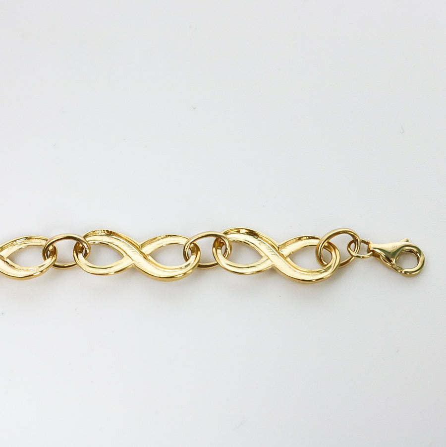 YELLOW GOLD LADY'S INFINITY BRACELET