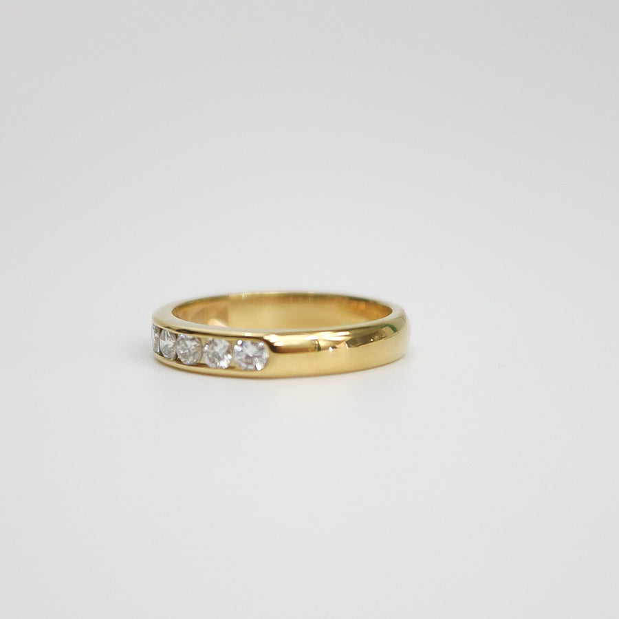 YELLOW GOLD CHANNEL SET WEDDING RING