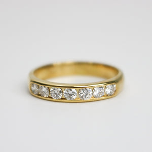 YELLOW GOLD CHANNEL SET WEDDING RING