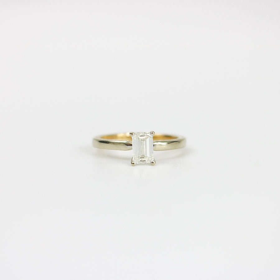 EMERALD CUT DIAMOND  ENGAGEMENT RING