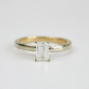 EMERALD CUT DIAMOND  ENGAGEMENT RING