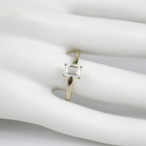 EMERALD CUT DIAMOND  ENGAGEMENT RING