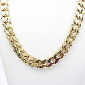 YELLOW GOLD CUBAN STYLE NECKLACE