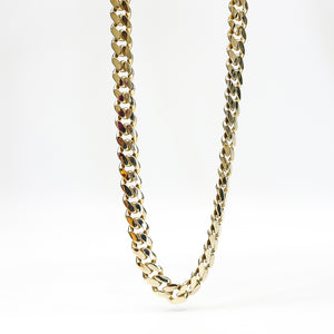 YELLOW GOLD CUBAN STYLE NECKLACE