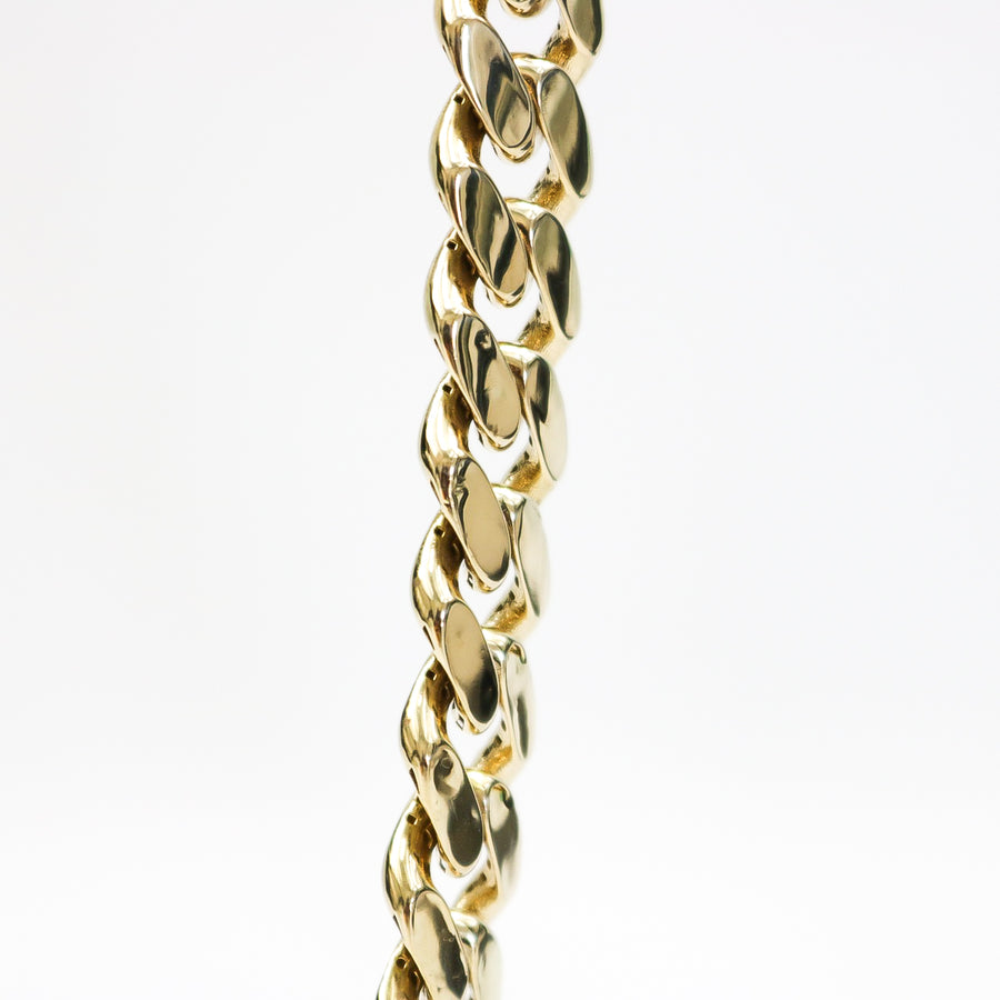 YELLOW GOLD CUBAN STYLE NECKLACE