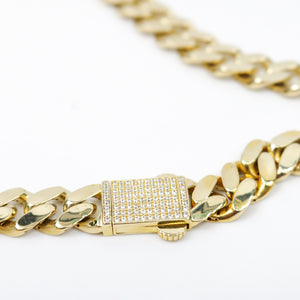 YELLOW GOLD CUBAN STYLE NECKLACE