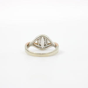 TWO TONE GOLD LADY'S DIAMOND RING