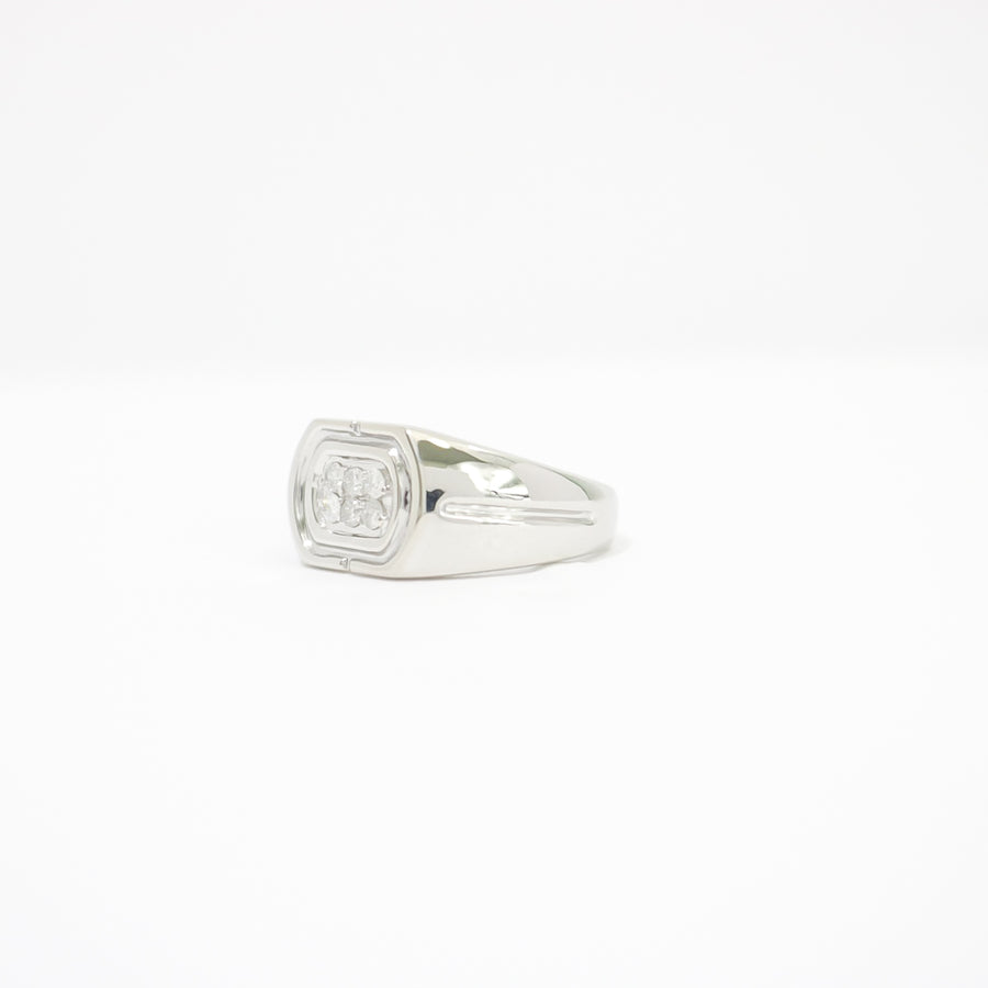 WHITE GOLD MEN'S DIAMOND RING