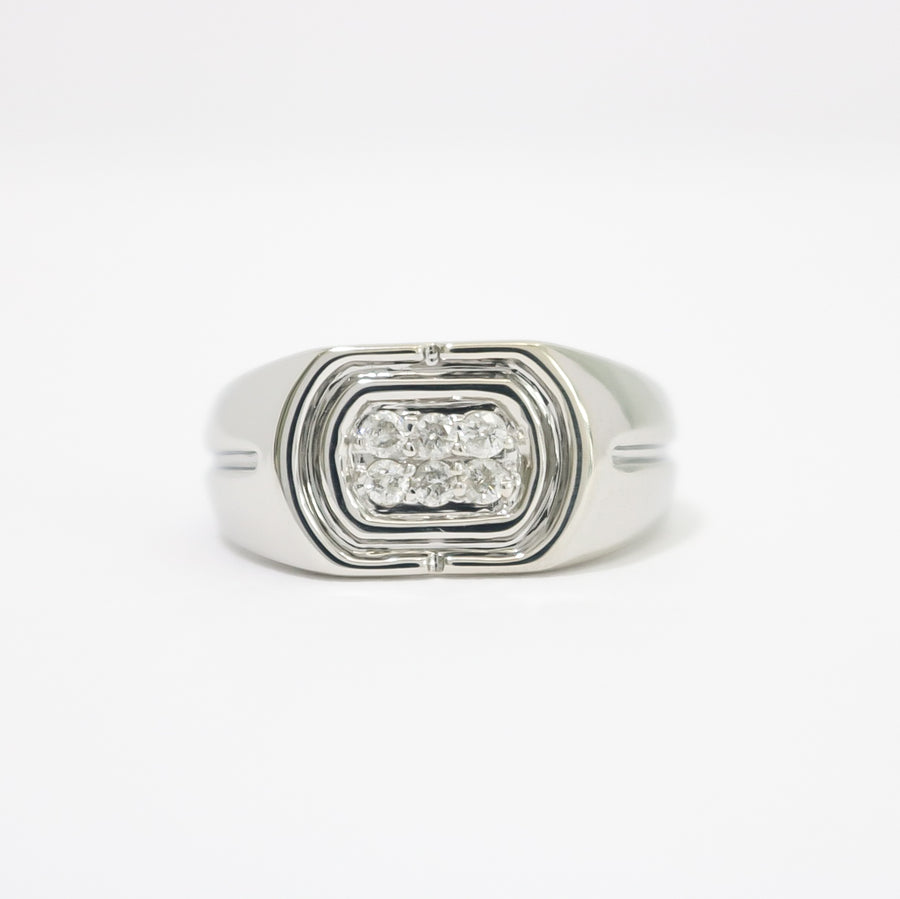 WHITE GOLD MEN'S DIAMOND RING