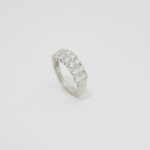 WHITE GOLD TWO ROW NATURAL DIAMOND BAND