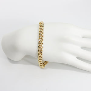 YELLOW GOLD CUBAN LINK BRACELET