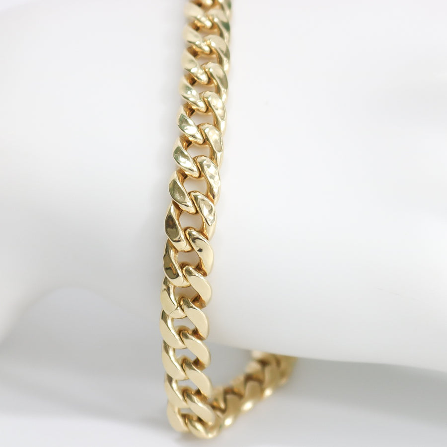 YELLOW GOLD CUBAN LINK BRACELET