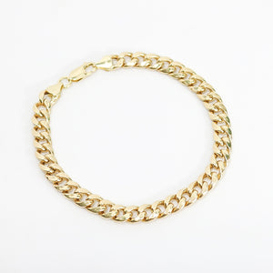 YELLOW GOLD CUBAN LINK BRACELET