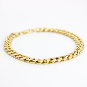 YELLOW GOLD CUBAN LINK BRACELET