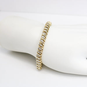 YELLOW GOLD LADY'S NATURAL DIAMOND BRACELET