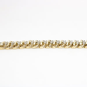 YELLOW GOLD LADY'S NATURAL DIAMOND BRACELET