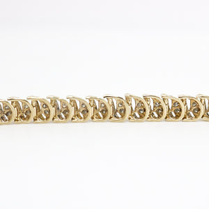 YELLOW GOLD LADY'S NATURAL DIAMOND BRACELET