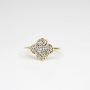 YELLOW GOLD MAGIC ALHAMBRA DIAMOND RING