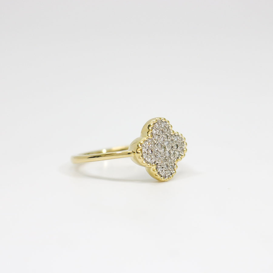 YELLOW GOLD MAGIC ALHAMBRA DIAMOND RING