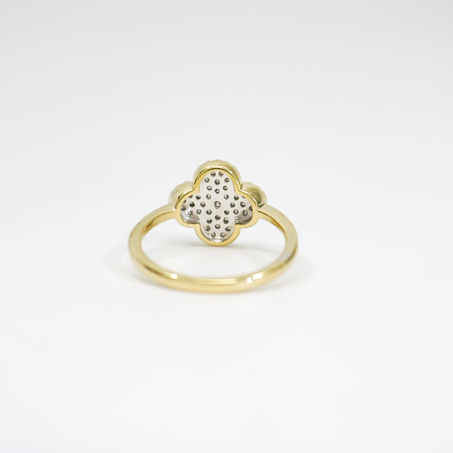 YELLOW GOLD MAGIC ALHAMBRA DIAMOND RING