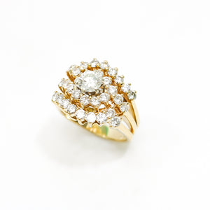 LADY'S DIAMOND COCKTAIL RING