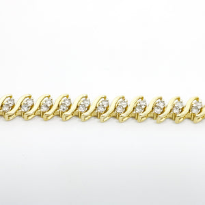 S LINK DIAMOND TENNIS BRACELET