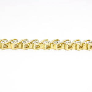 S LINK DIAMOND TENNIS BRACELET