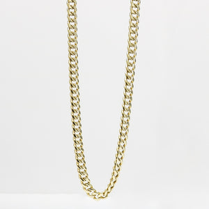 YELLOW GOLD CUBAN LINK MEN'S NECKLACE