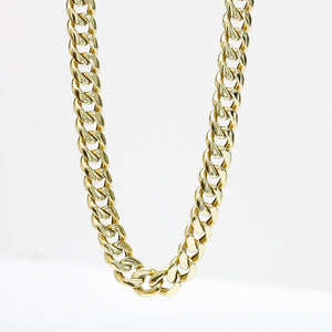 YELLOW GOLD CUBAN LINK MEN'S NECKLACE