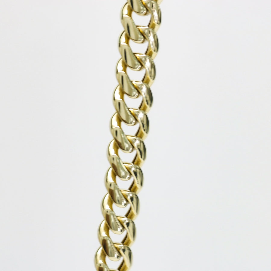 YELLOW GOLD CUBAN LINK MEN'S NECKLACE