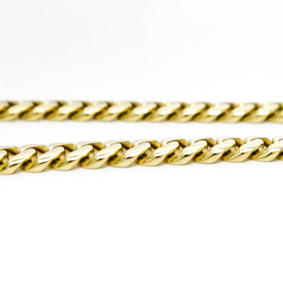 YELLOW GOLD CUBAN LINK MEN'S NECKLACE