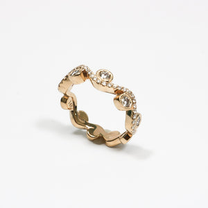 ROSE GOLD NATURAL DIAMOND SCROLL RING