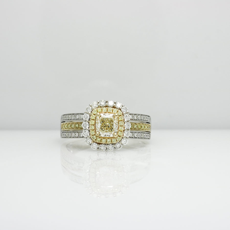 FANCY YELLOW DIAMOND RING