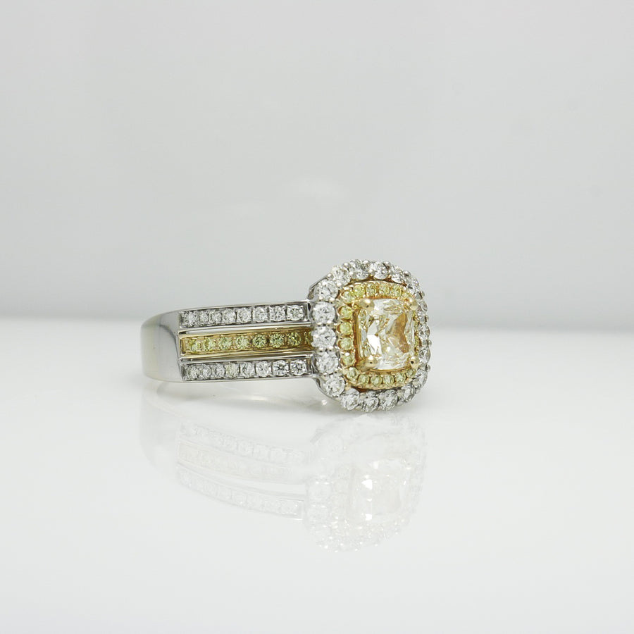 FANCY YELLOW DIAMOND RING