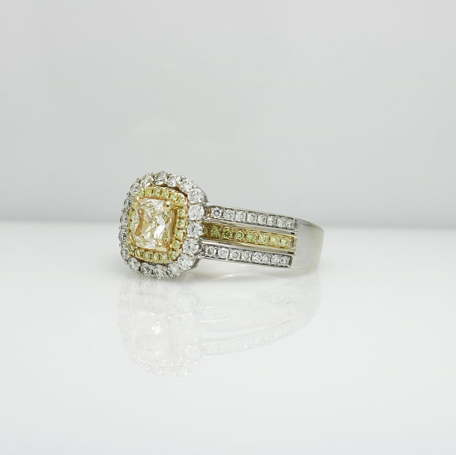 FANCY YELLOW DIAMOND RING