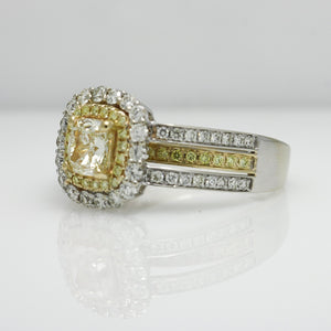 FANCY YELLOW DIAMOND RING